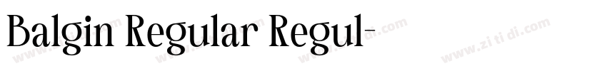 Balgin Regular Regul字体转换 Balgin Regular Regul字体转换